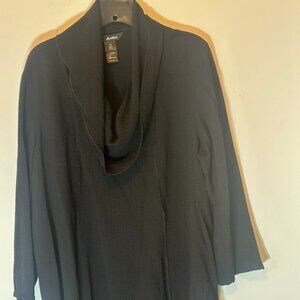 Ali Miles Black Cowl Neck Black Tunic Top Size XL